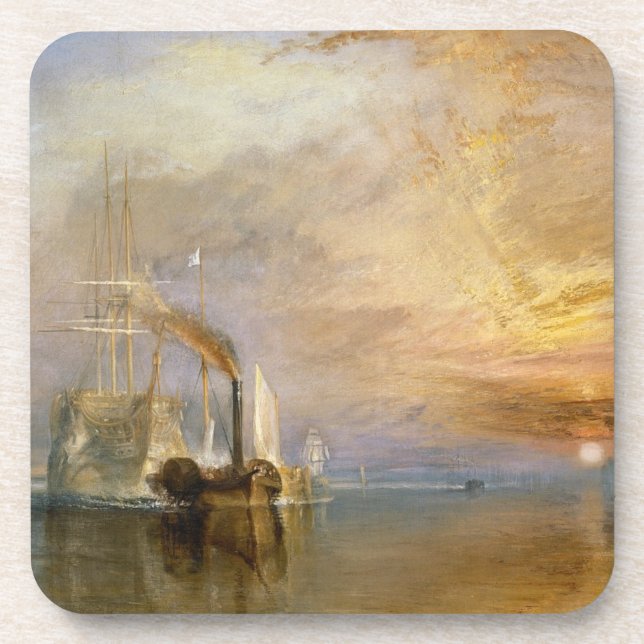 Joseph Mallord William Turner | The Fighting Temer Coaster (Front)