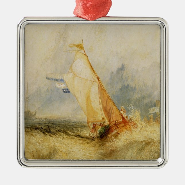 Joseph Mallord William Turner | Van Tromp Going Ab Metal Tree Decoration (Front)