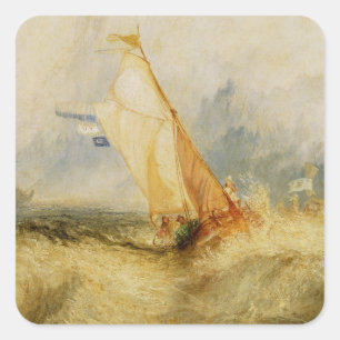 Joseph Mallord William Turner   Van Tromp Going Ab Square Sticker
