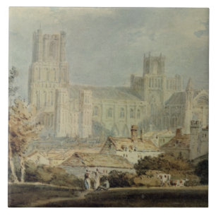 Joseph Mallord William Turner View of Ely Cathed Tile