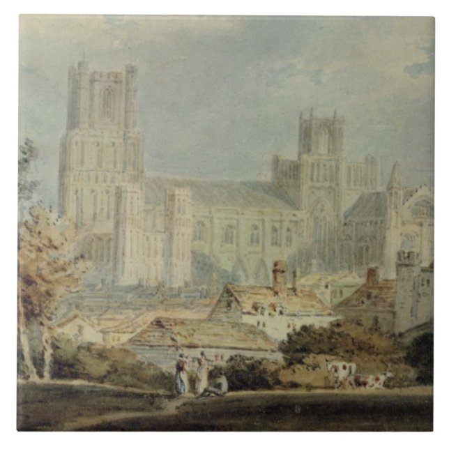 Joseph Mallord William Turner | View of Ely Cathed Tile (Front)