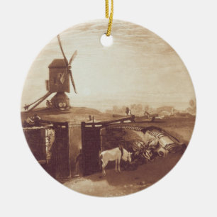 Joseph Mallord William Turner Windmill and Lock, Ceramic Ornament