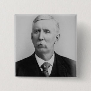 Joseph McCoy (1837-1915) (b/w photo) 15 Cm Square Badge