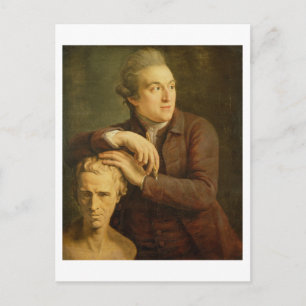 Joseph Nollekens (1737-1823) with his bust of Laur Postcard