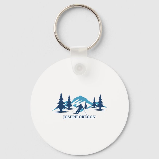 Joseph Oregon Ski Resort Skiing Skier _1  Key Ring (Front)