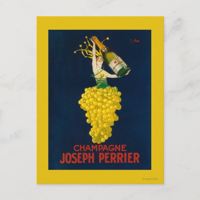 Joseph Perrier Champagne Promotional Poster Postcard (Front)