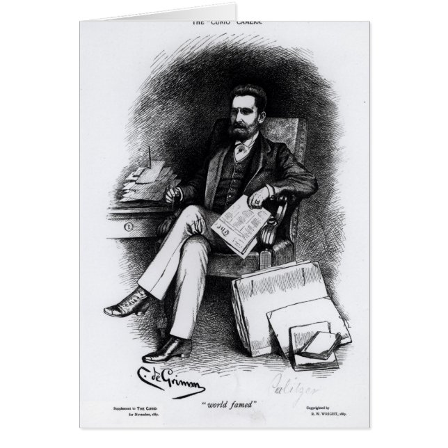 Joseph Pulitzer  from 'The Curio', 1887 (Front)