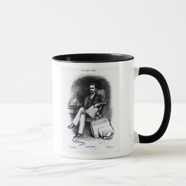 Joseph Pulitzer  from 'The Curio', 1887 Mug (Right)