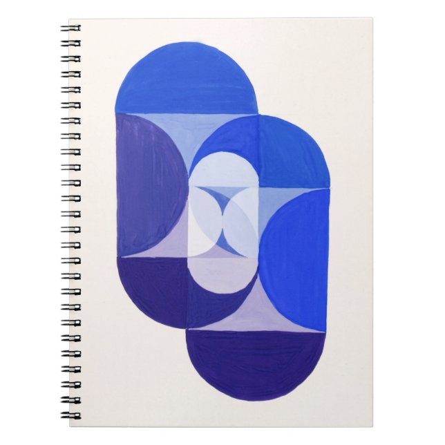 Joseph Schillinger Key Blue. Abstract geometric Notebook (Front)