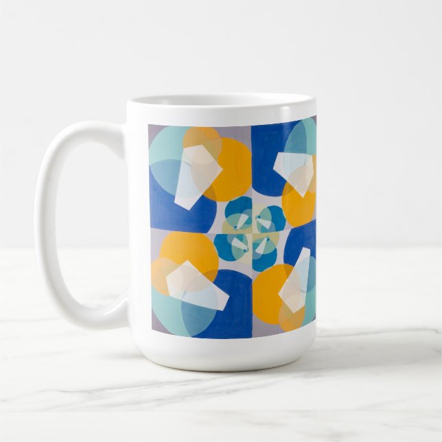 Joseph Schillinger's 'Green Squares 1934' Coffee Mug (Left)