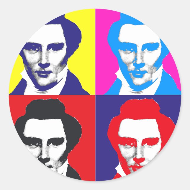 Joseph Smith Pop Art Classic Round Sticker (Front)