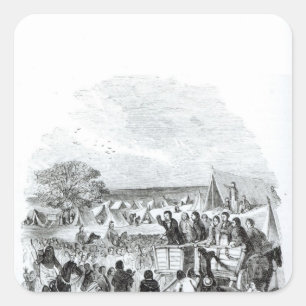 Joseph Smith Preaching in the Wilderness Square Sticker
