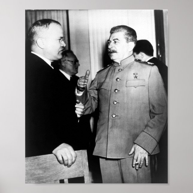 Joseph Stalin and Molotov - World War Two - 1945 Poster (Front)