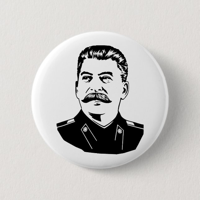 Joseph Stalin Portrait 6 Cm Round Badge (Front)
