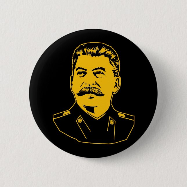 Joseph Stalin Portrait 6 Cm Round Badge (Front)
