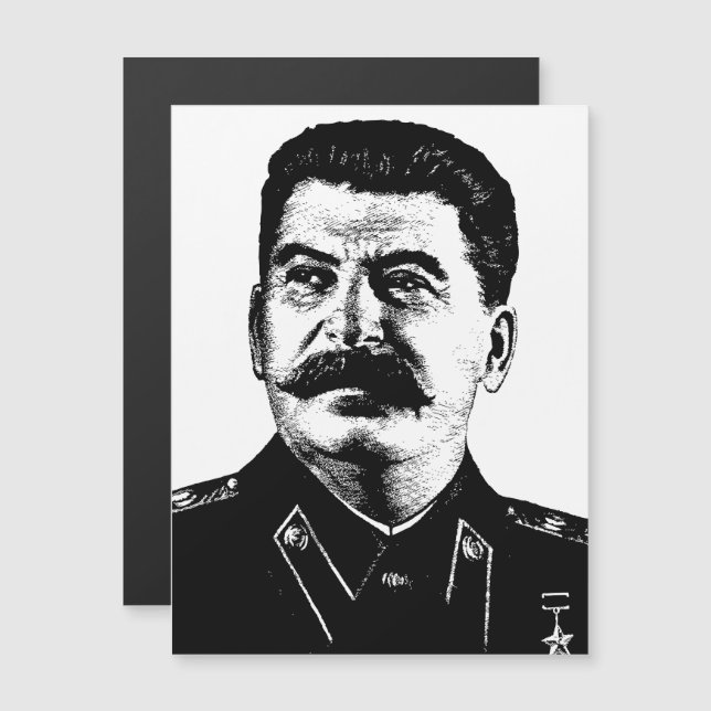 Joseph Stalin, USSR, CCCP, Soviet Union, Communism Magnetic Invitation (Front/Back)