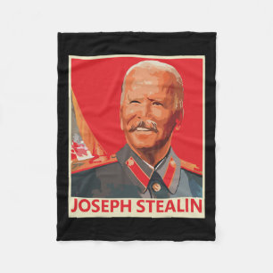 Joseph Stealin Anti Joe Biden Funny Fleece Blanket