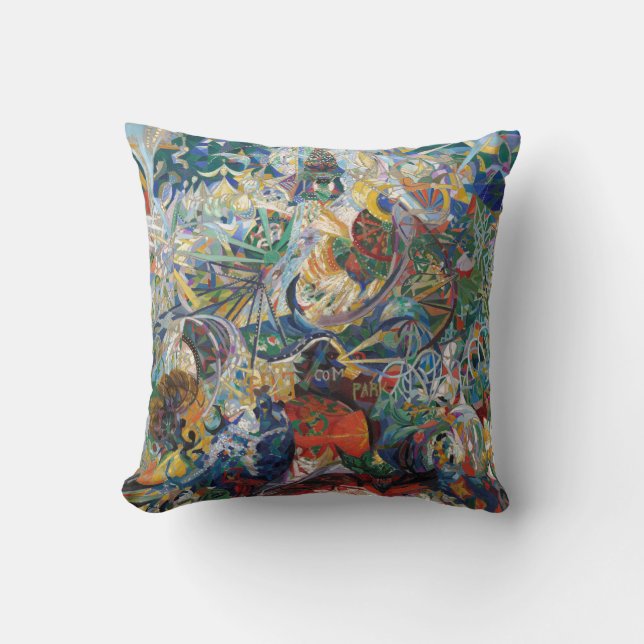 Joseph Stella - Battle of Lights, Coney Island Cushion (Front)