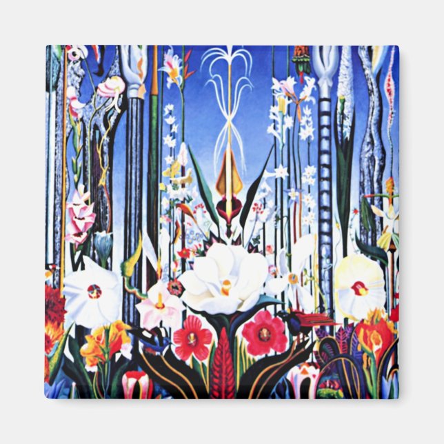 Joseph Stella painting, Flowers Italy Magnet (Front)