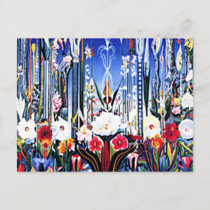 Joseph Stella painting, Flowers Italy Postcard