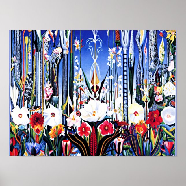 Joseph Stella painting, Flowers Italy Poster (Front)