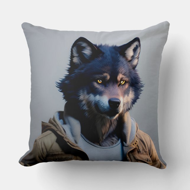 Joseph The Wolf Cushion (Front)