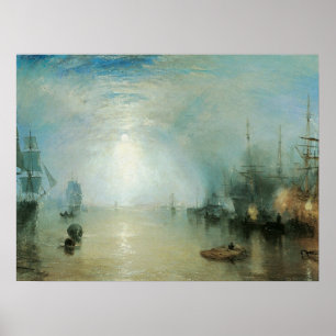 Joseph Turner, Vintage Victorian Maritime Seascape Poster