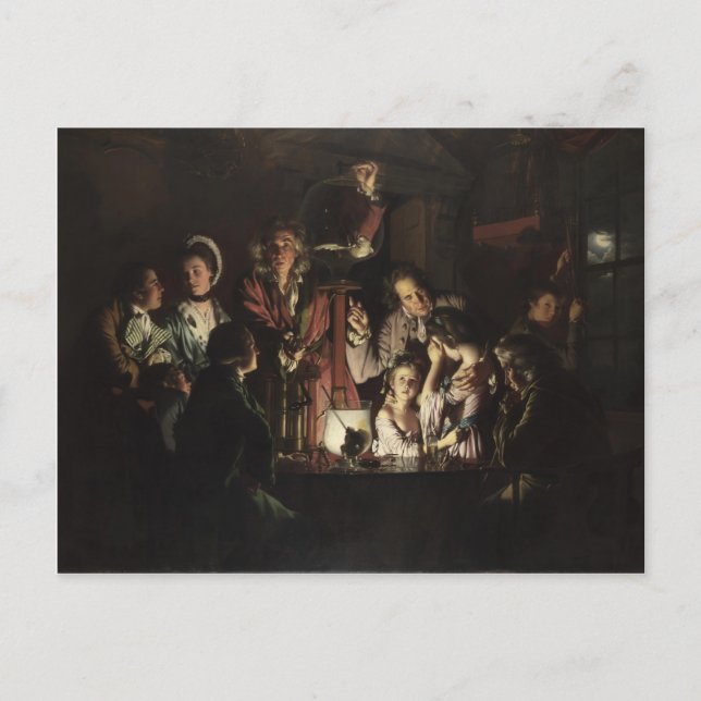 Joseph Wright- An Experiment on a Bird in Air Pump Postcard (Front)