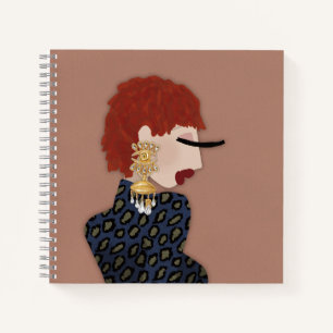 Josephine aux grandes boucles d'oreilles fashion notebook