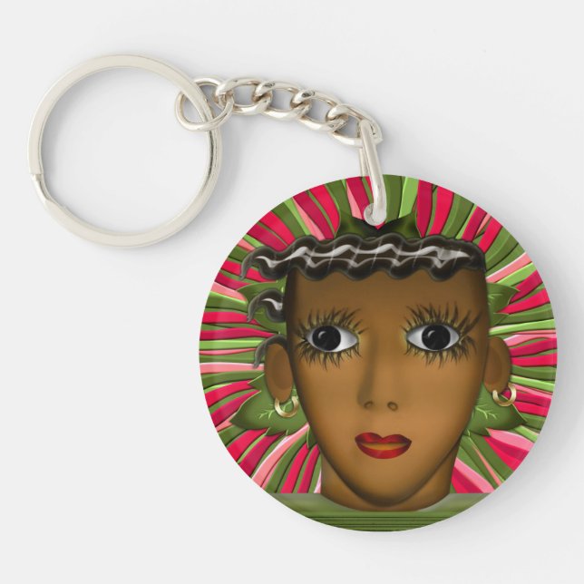 Josephine Baker in the 21st Century (Personalised) Key Ring (Front)