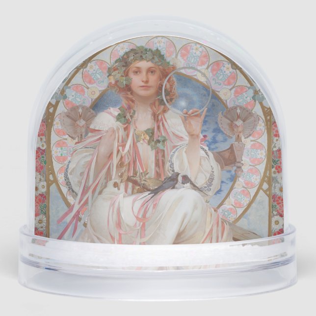Josephine Crane Bradley as Lavia by Alphonse Mucha Snowglobe (Front)
