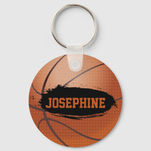 Josephine Grunge Basketball Personalised Keychain