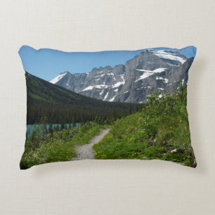 Josephine Lake Trail with Mount Guild at Glacier Decorative Cushion