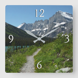 Josephine Lake Trail with Mount Guild at Glacier Square Wall Clock