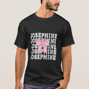 JOSEPHINE Name Coquette Big Pink Bow Simple Cute G T-Shirt