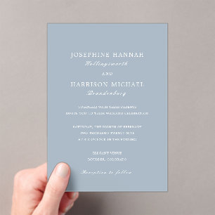 Josephine Traditional Wedding Acrylic Invitations