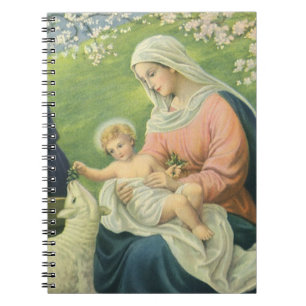 Joseph's Workshop with Mary and Baby Jesus Notebook