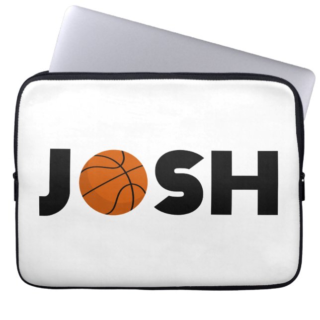 Josh Basketball Laptop Sleeve (Front)