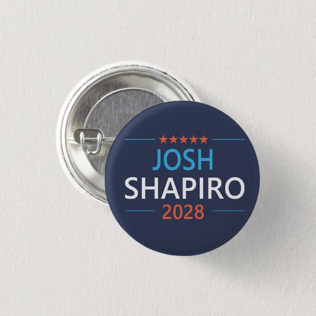 Josh Shapiro 2028 3 Cm Round Badge (Front & Back)