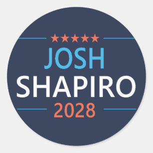 Josh Shapiro 2028 Classic Round Sticker