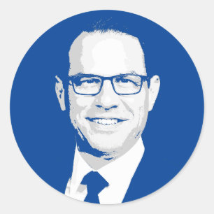 Josh Shapiro Bust Classic Round Sticker