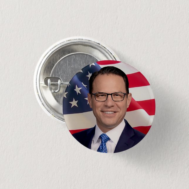 Josh Shapiro for America 3 Cm Round Badge (Front & Back)