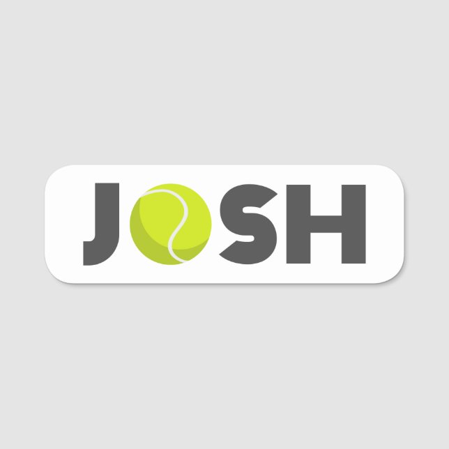 Josh Tennis Name Tag (Front)