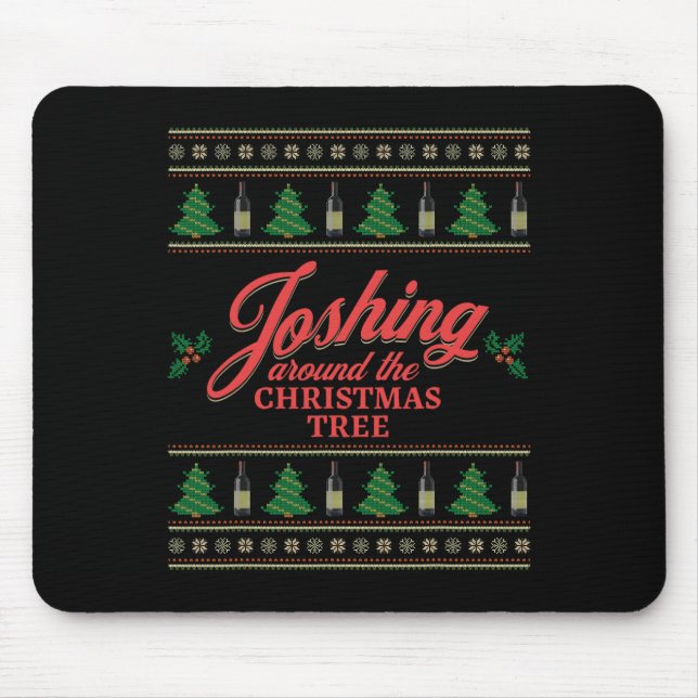 Joshing Around The Christmas Tree  Mouse Pad (Front)