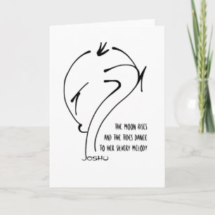 Joshu - the moon rises and the tides dance holiday card