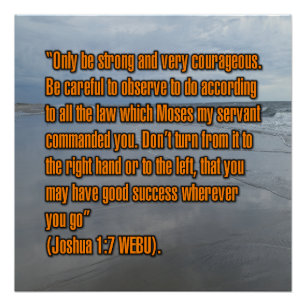 Joshua 1:7 WEBU Poster