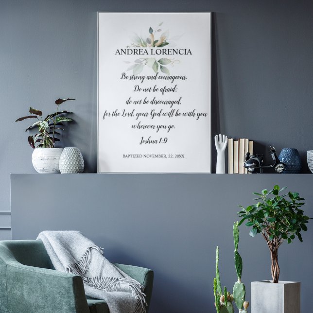 Joshua 1 9 Baptism Gift Poster (Creator Uploaded)