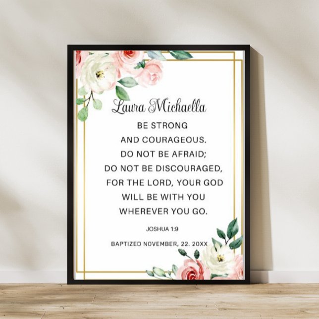 Joshua 1 9 Baptism Gift Poster (Creator Uploaded)