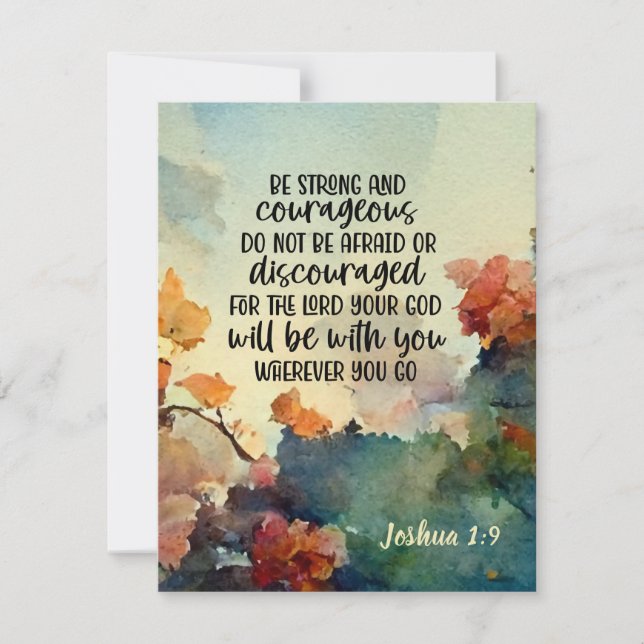 Joshua 1:9 Be Strong and Courageous Bible Flat (Front)