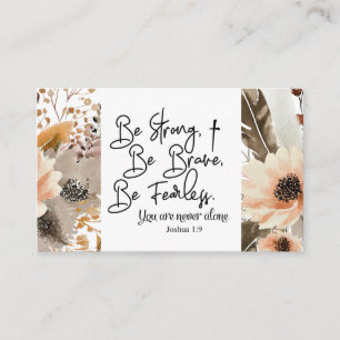 Joshua 1 9 Be Strong Be Brave Bible Verse Business Card
